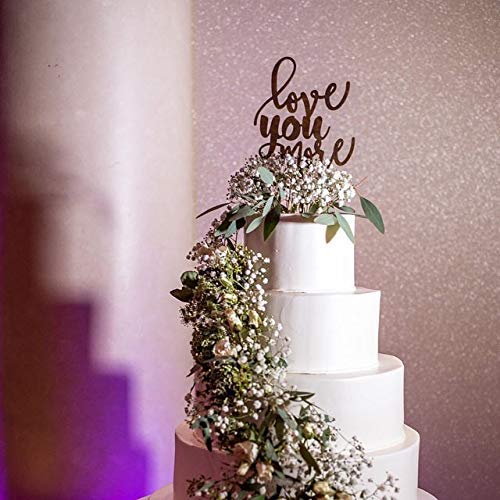 Rustic 'Love You More' Wedding Cake Topper - Handmade Country Chic Cake Decor for Weddings, Beach Ceremonies & Anniversary Cakes - Perfect for Rustic, Farmhouse & Coastal Wedding Themes