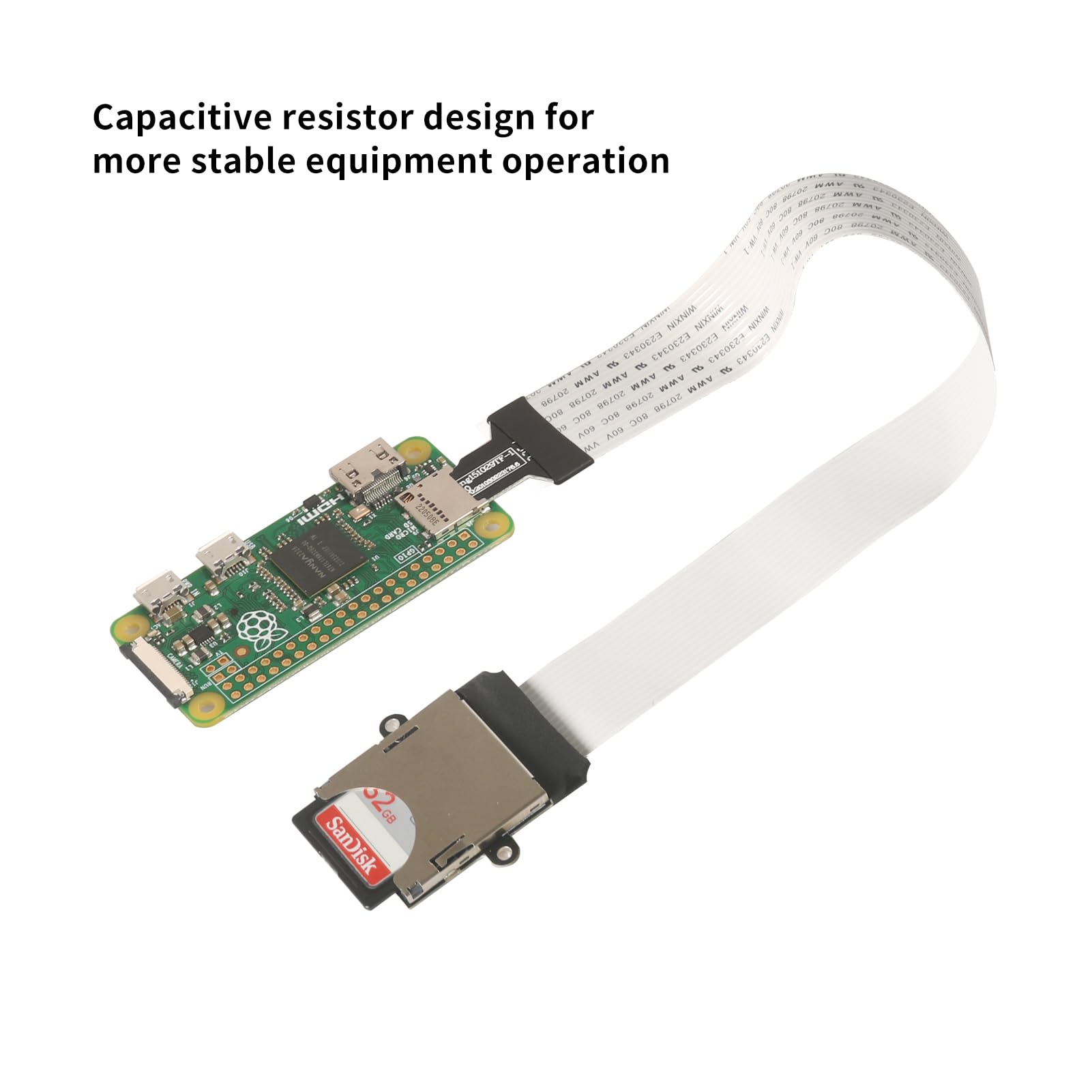 3D Printer Micro SD to SD Card Extension Cable - 9.8 inch/25cm Male to Female Memory Card Adapter for Camera, Raspberry Pi, and 3D Printing Accessories