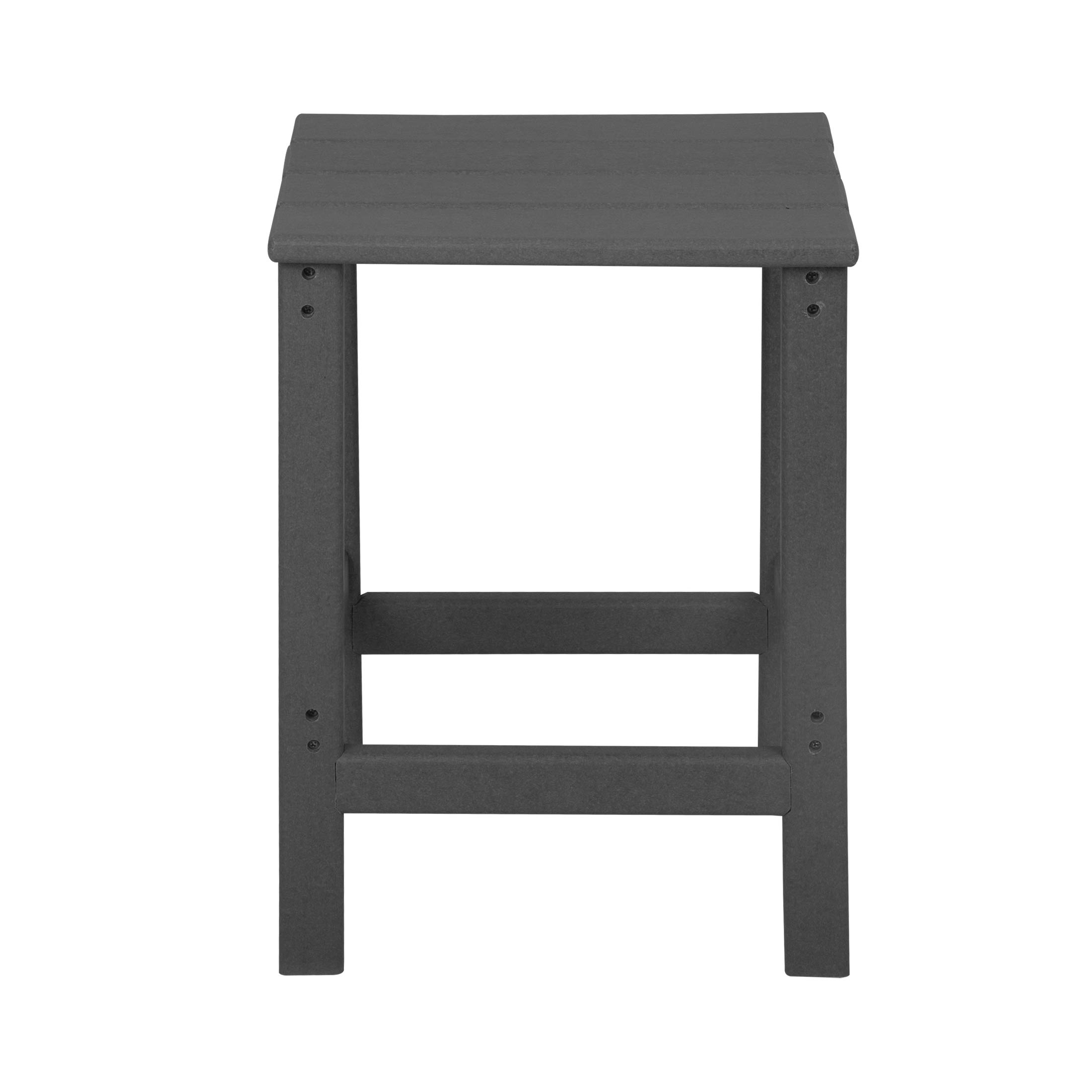 WestinTrends Malibu 2-Piece All-Weather Adirondack Chair Set with Side Table - Durable Outdoor Plastic Patio Furniture for Porch, Deck, Backyard, Garden & Poolside (Gray) | Perfect for Relaxing, Sunbathing & Entertaining Guests