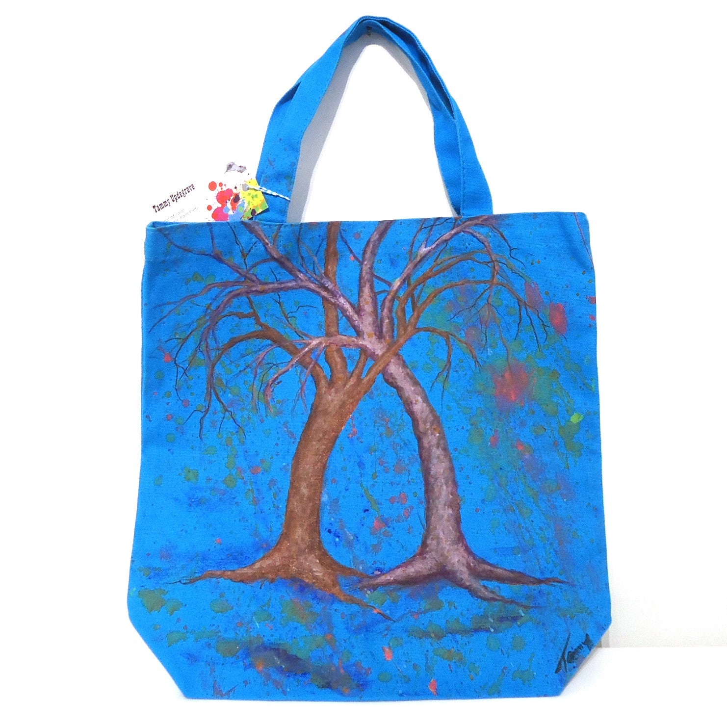 Hand Painted Canvas Tote Bag for Women - Eco-Friendly Reusable Shopping & Beach Tote - Perfect for Groceries, Work, Travel & Daily Use