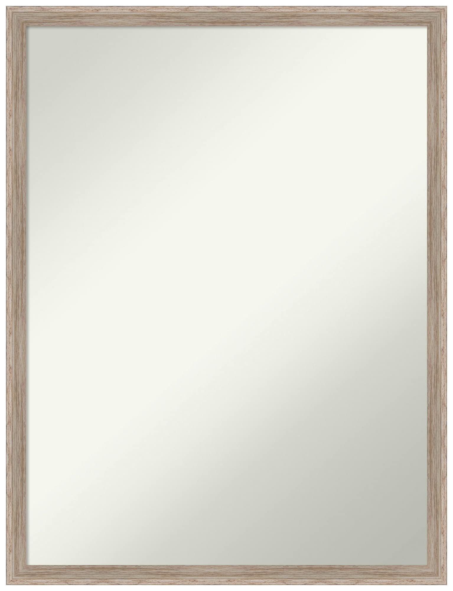Amanti Art White Bathroom Mirror - 25x19 Inch Over Sink Vanity Mirror with Rustic Farmhouse Wood Frame, Horizontal & Vertical Hanging - Perfect for Bathroom Wall Decor and Small Space Vanity Makeup Areas
