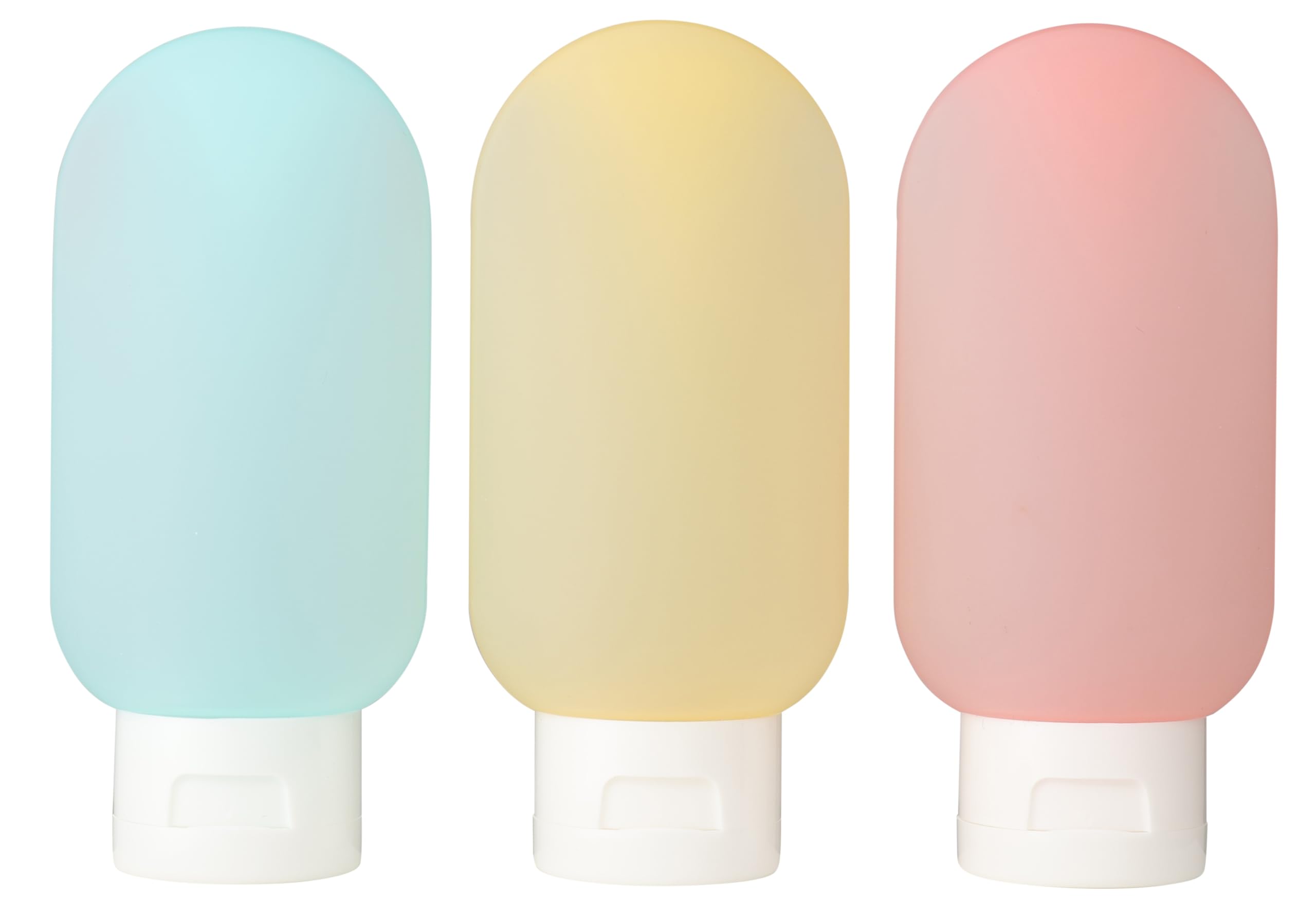 Beauté Secrets 3-Piece Travel Bottle Set - 60ML Leak-Proof Refillable Plastic Containers for Toiletries, Shampoo, Lotion, Cream & Gel | Perfect for Air Travel, Gym, Camping & Vacation Essentials (BS-HR-3)