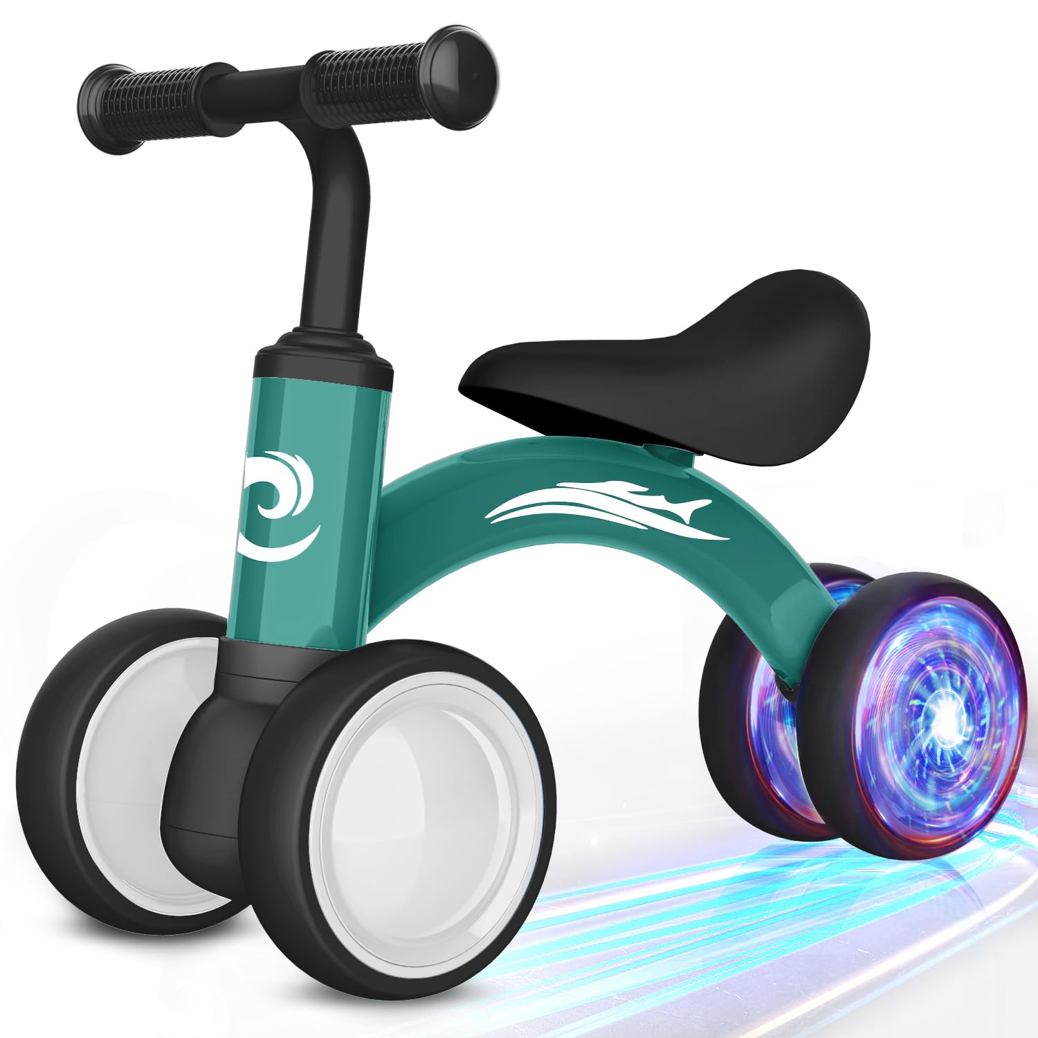 Best Baby Balance Bike for 1 Year Old - No Pedal Toddler Bike with 4 Silent Wheels & Soft Seat - Perfect First Ride Toy for 10-36 Month Boys & Girls - Ideal 1st Birthday Gift for Indoor/Outdoor Play, Learning to Walk & Developing Motor Skills