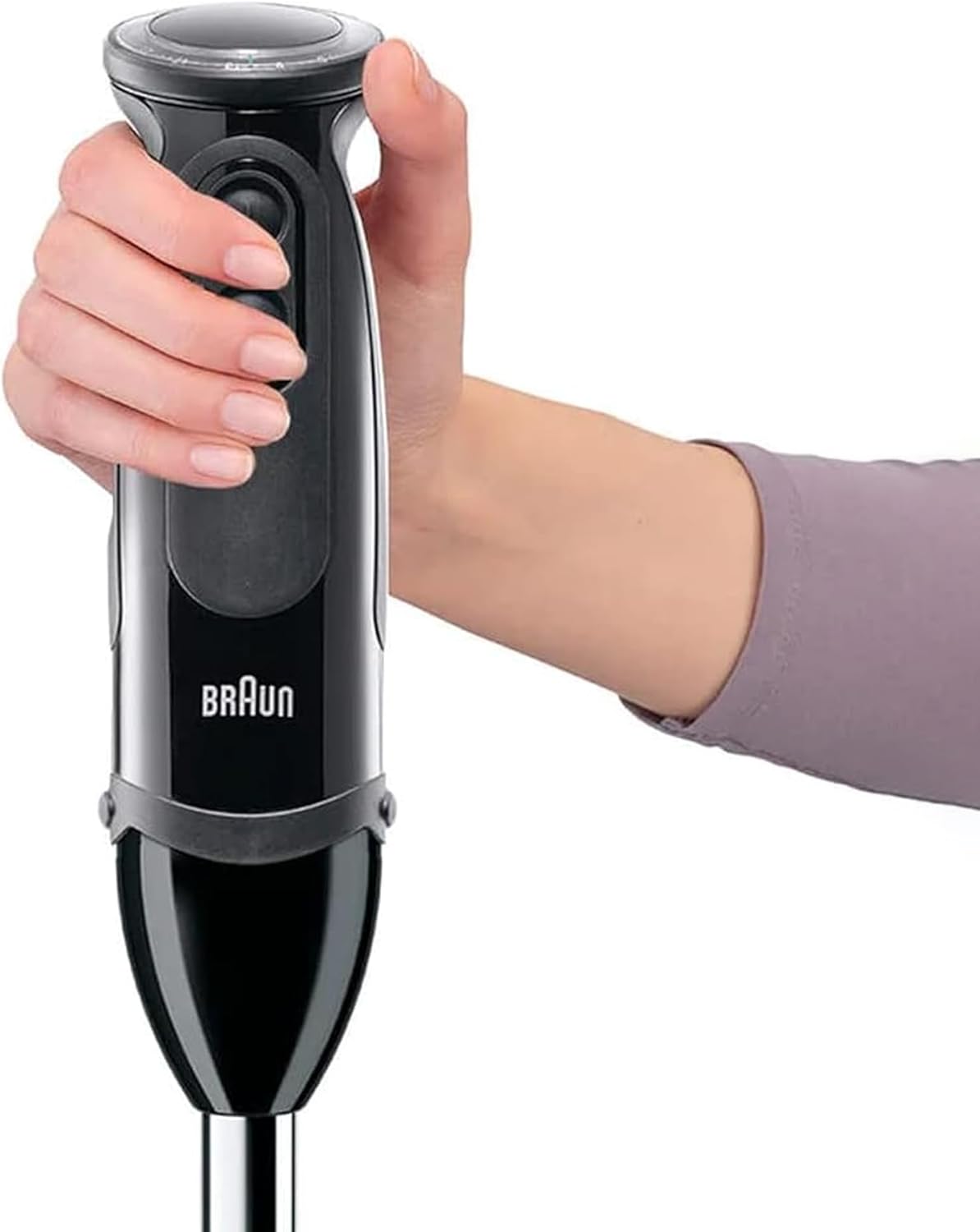 Braun MultiQuick 5 Hand Blender - Powerful 500W Immersion Blender with Whisk & Chopper - Perfect for Smoothies, Soups, Baby Food & Baking - Black