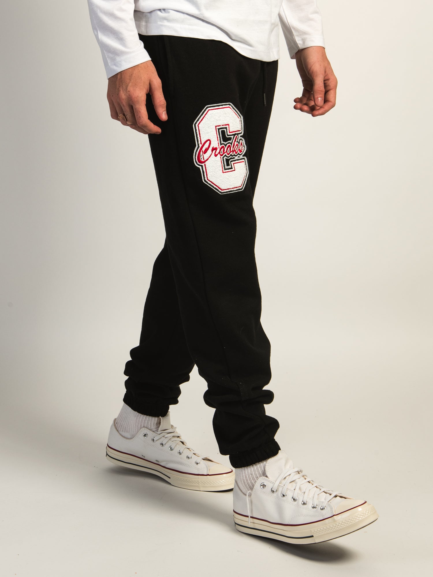 Crooks & Castles Gothic Logo Jogger Pants - Men's Streetwear Sweatpants for Casual Wear, Gym & Lounge