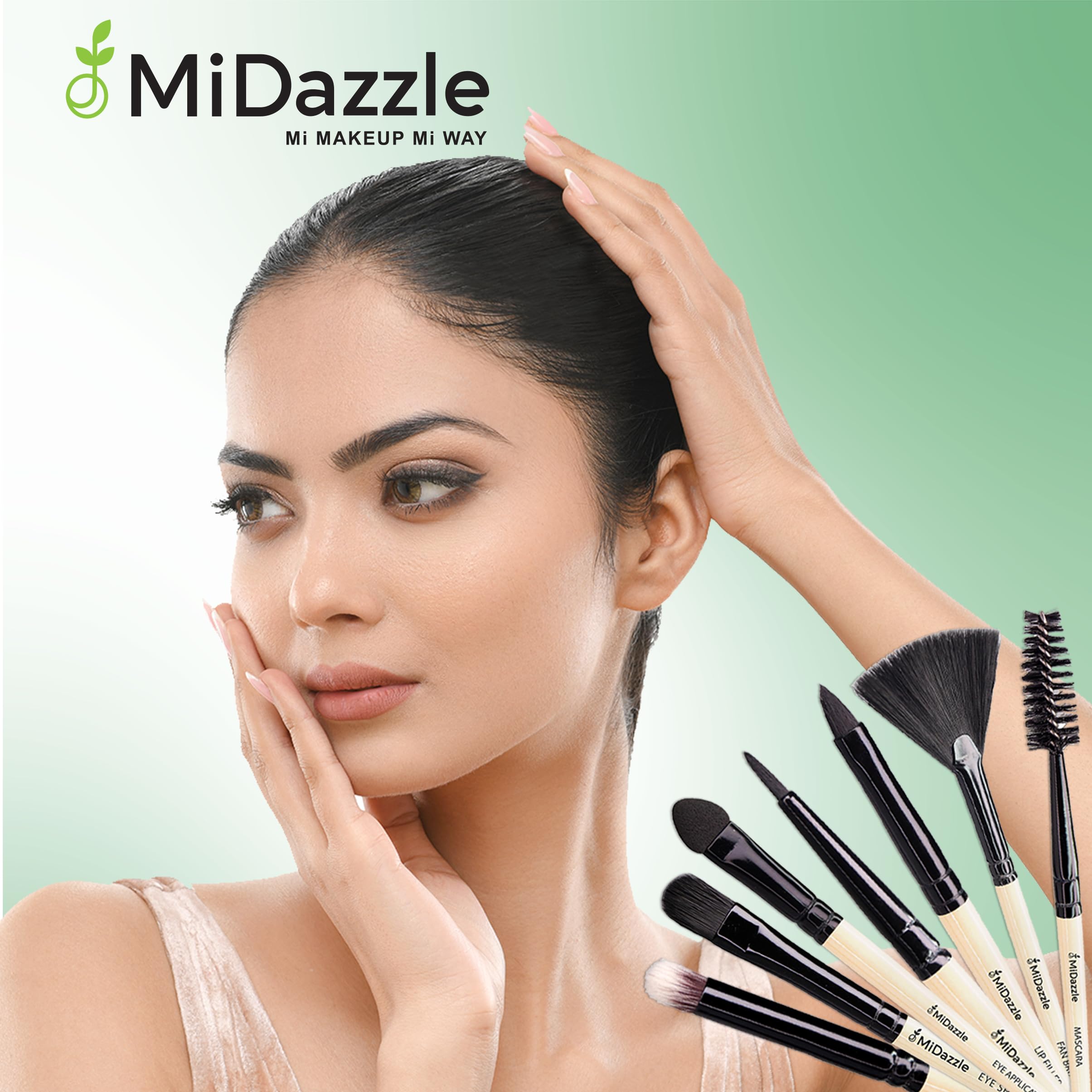 Premium 2-in-1 Wooden Eyeshadow & Blender Brush Set - Perfect for Makeup Artists & Travel