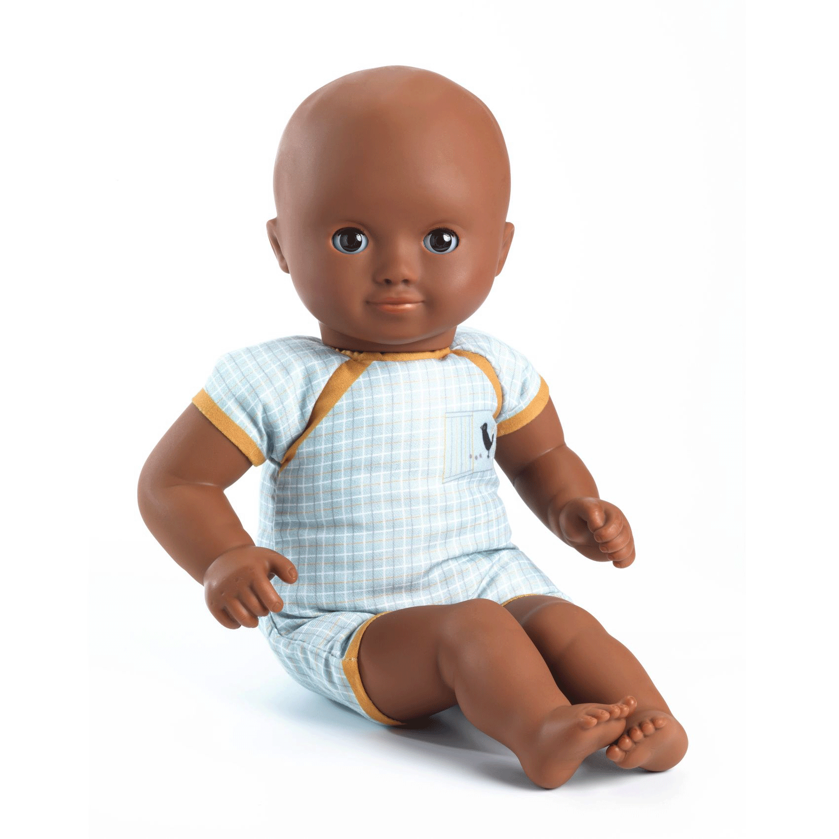 Pomea Mimosa Baby Doll by Djeco - Soft & Cuddly Plush Toy for Toddlers & Kids | Perfect for Pretend Play, Nursery Decor & Gift Giving