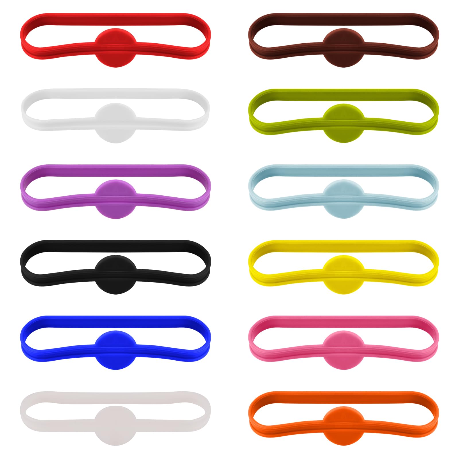 Anseom Silicone Wine Glass Markers - 24-Piece Colorful Drink Identifiers for Parties, Weddings, Bars & Home Use - Reusable Beverage Tags for Wine Glasses, Cups & Mugs - Perfect for Social Gatherings, BBQs & Events