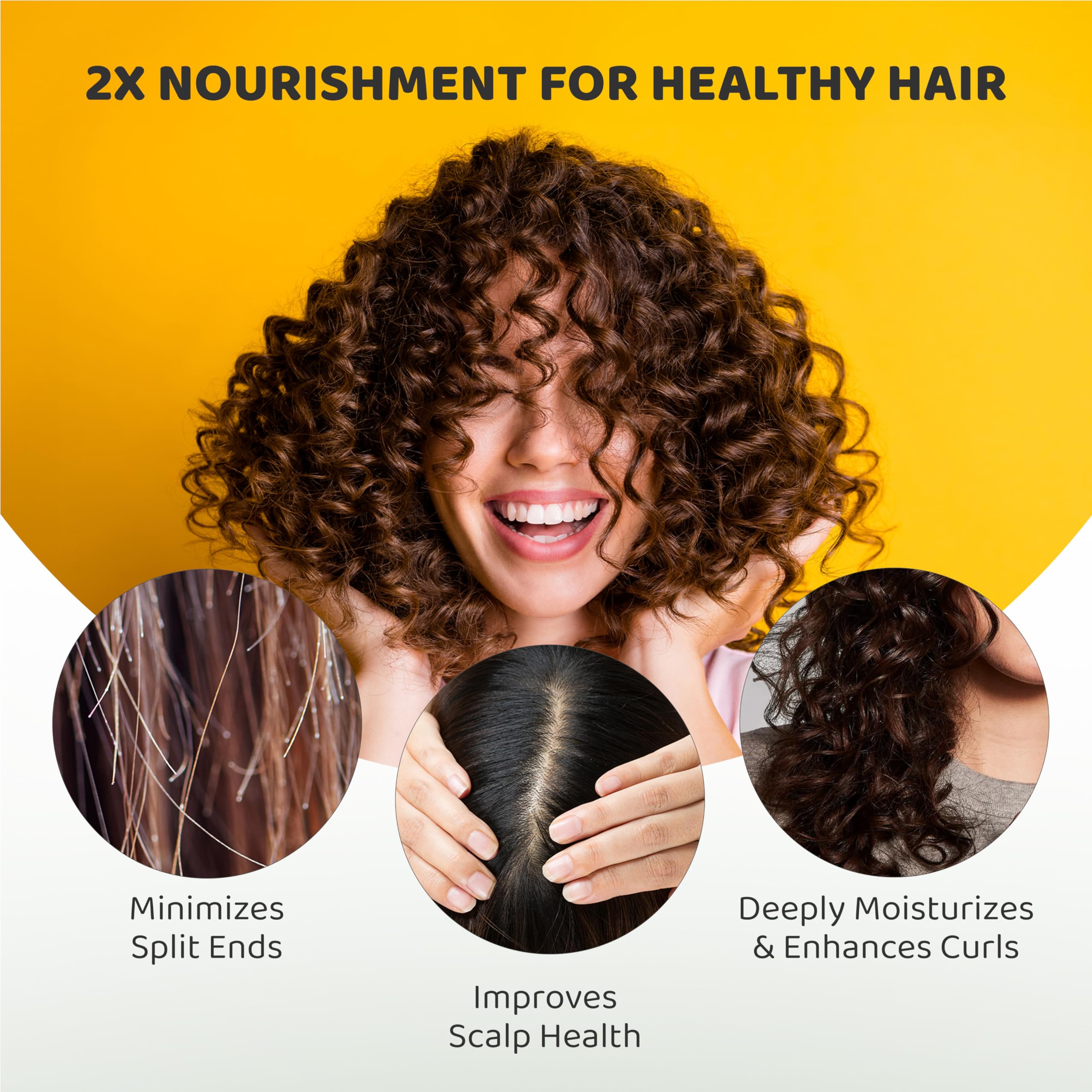 Rey Naturals Virgin Coconut Oil & Castor Oil for Hair Growth - 200ml*2 | Pure Unrefined Cold Pressed Oil for Hair & Skin Care | Controls Dandruff & Hair Fall | Natural Remedy for Stronger Hair & Healthy Scalp | Perfect for Daily Hair Massage & DIY Beauty Treatments