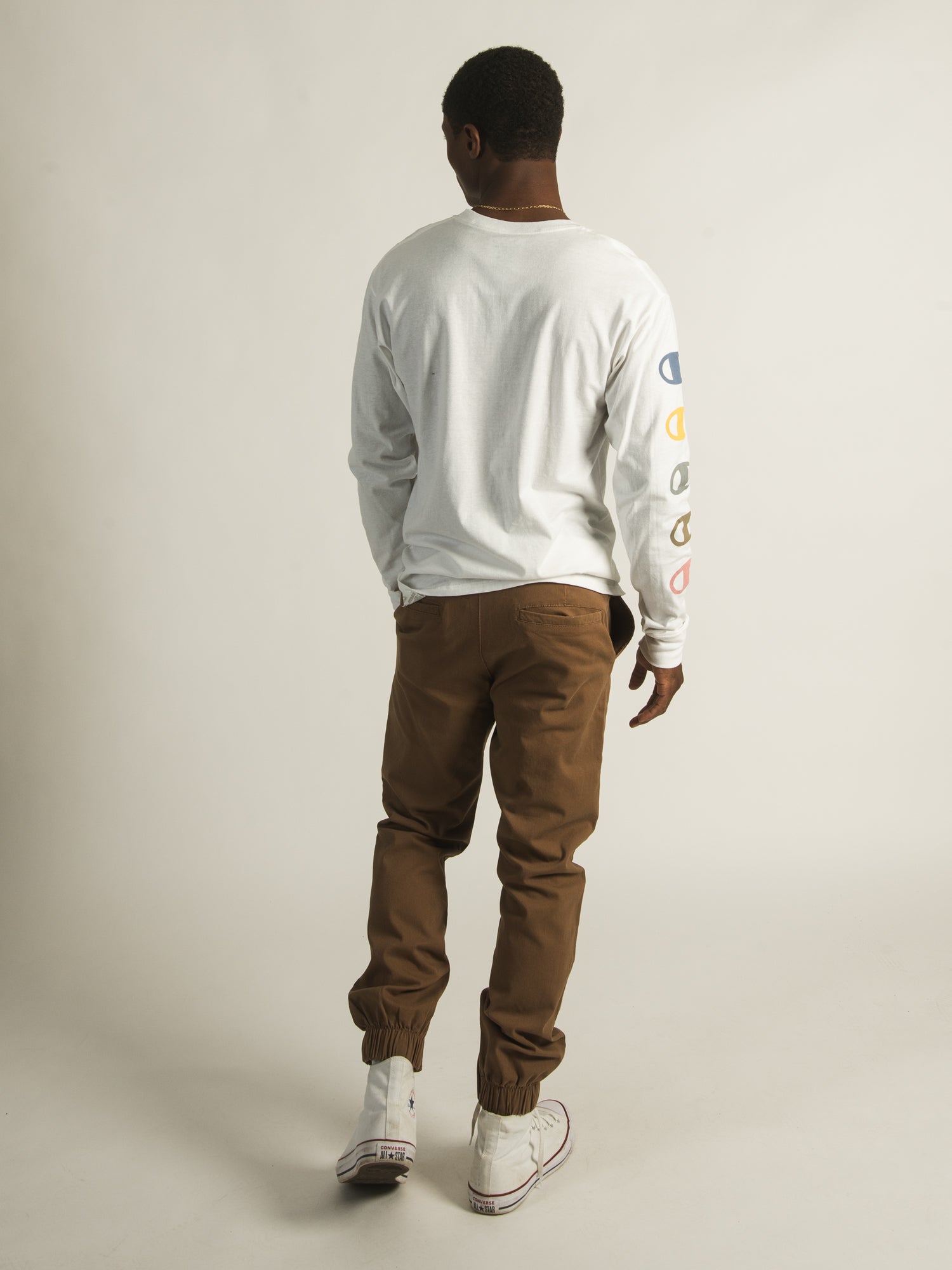 Champion Classic Triple Script Long Sleeve T-Shirt for Men & Women | Soft Cotton Crewneck Tee | Casual Wear, Gym, Lounge & Everyday Outfits