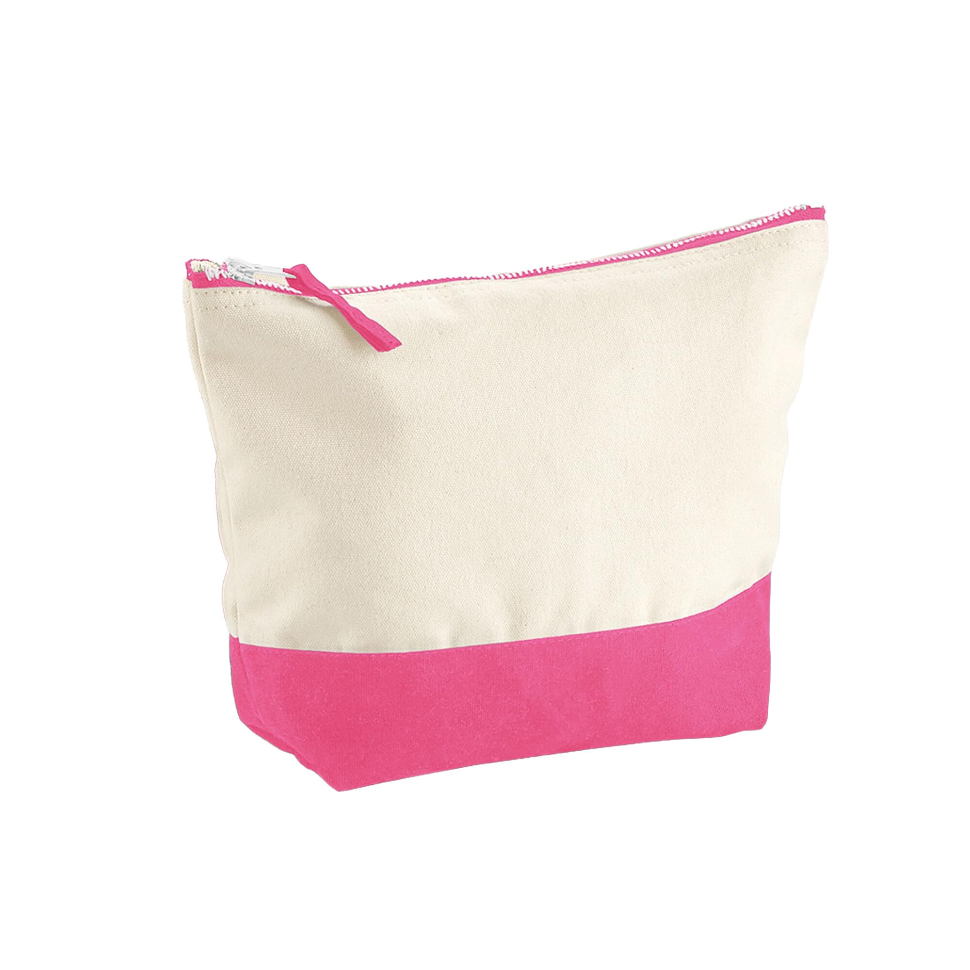Dipped Base Canvas Makeup Bag (W544) - Large Natural/Navy Cosmetic Organizer for Travel, Home & Office Storage