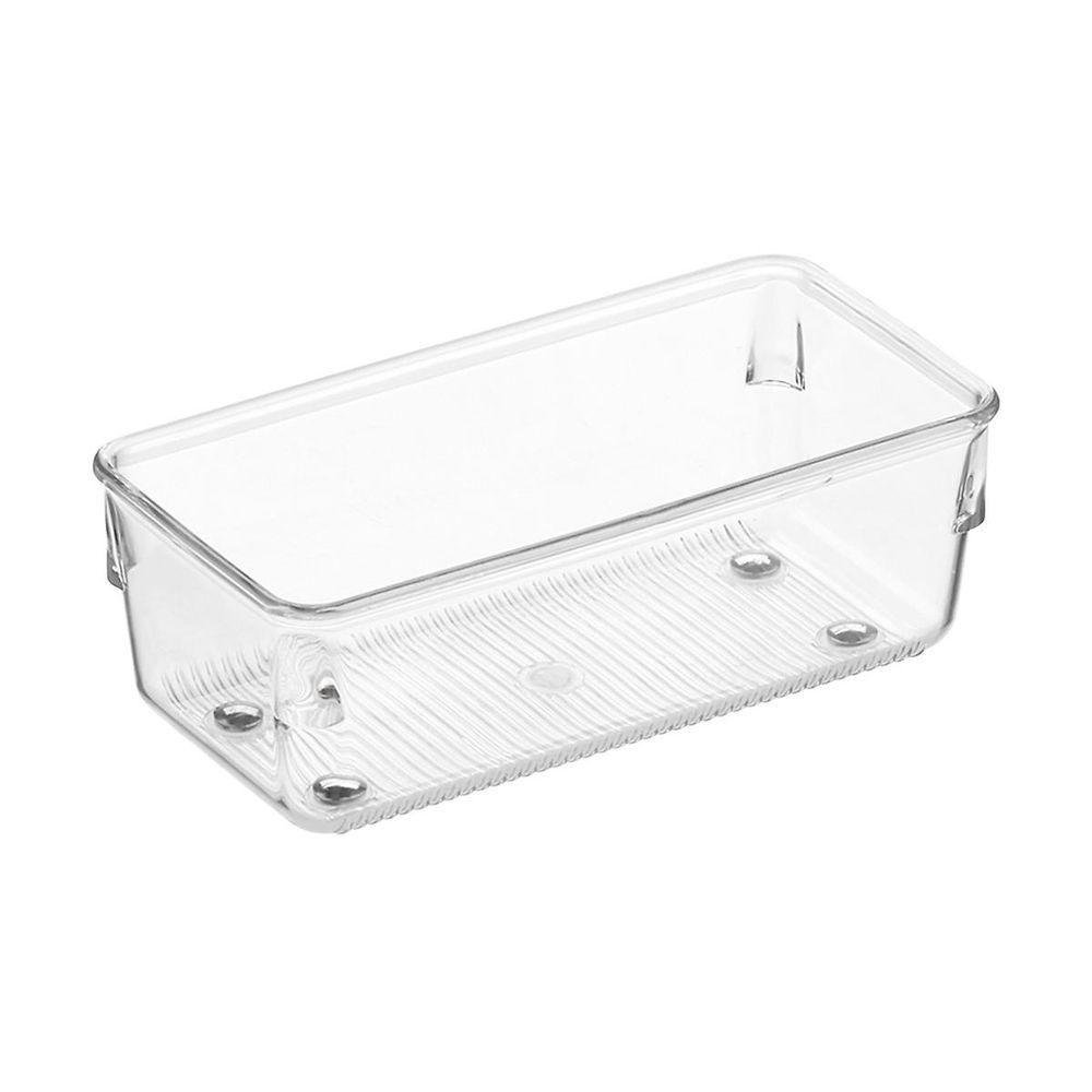 iDesign Linus Small Drawer Organizer - 5 Pack Plastic Storage Bins for Kitchen, Bathroom & Office - Space Saving Drawer Dividers for Utensils, Makeup & Office Supplies