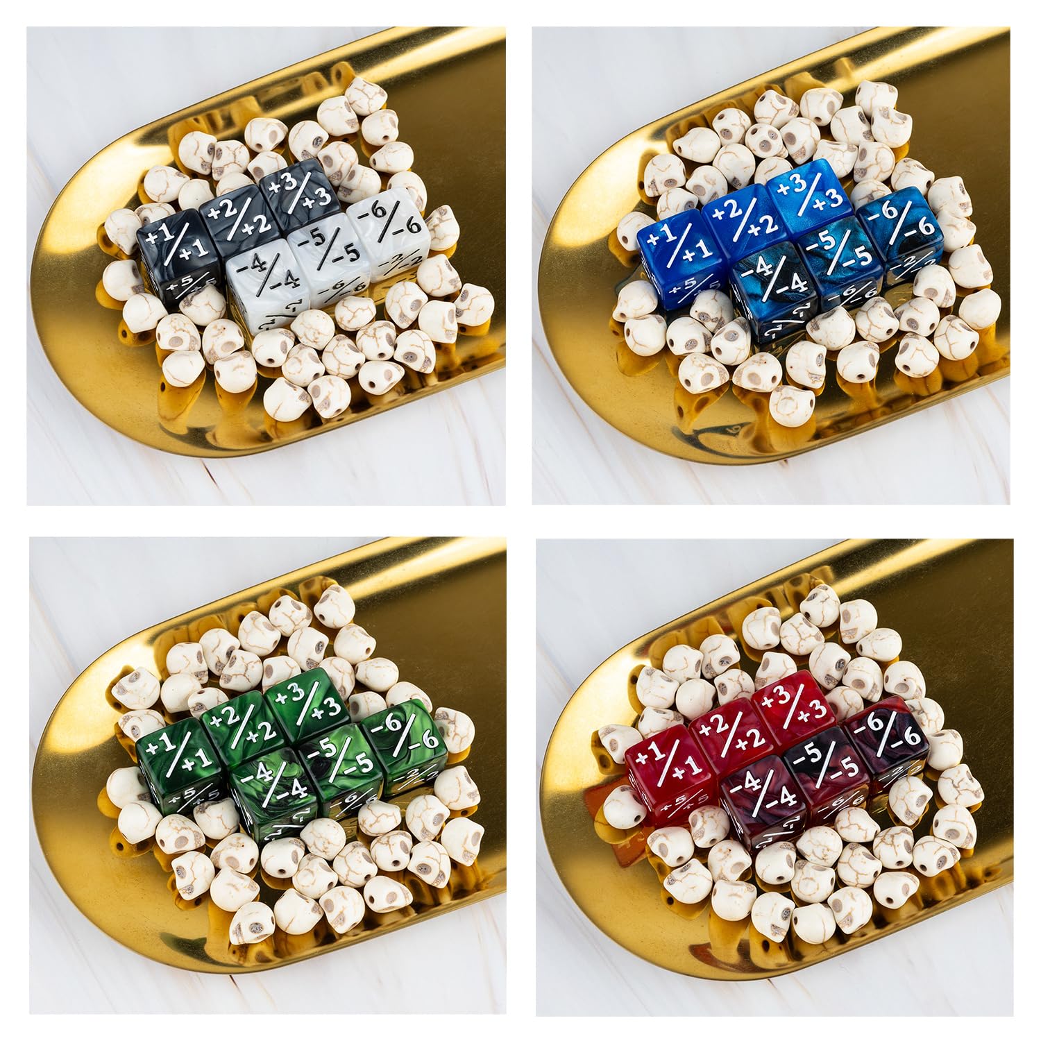51-Piece MTG Counter Dice Set with +1/+1 Tokens & Life Counters - 6-Sided Dice for Magic: The Gathering, TCG, Card Games | Perfect for Game Nights, Tournaments & Strategy Sessions