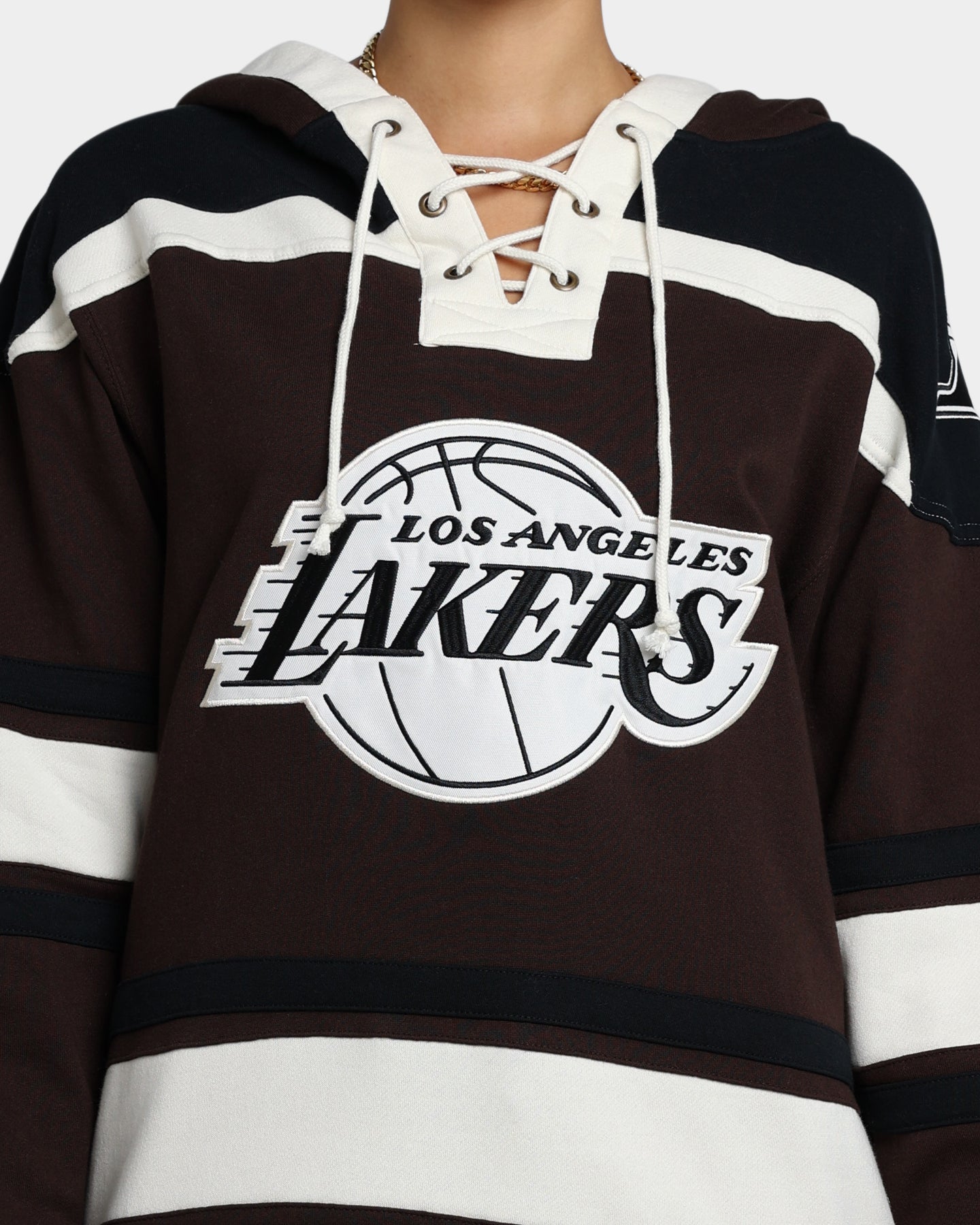 47 Brand Los Angeles Lakers Superior Lacer Hoodie Brown - NBA Fan Apparel for Men & Women - Perfect for Game Day, Casual Wear & Lakers Fan Gifts