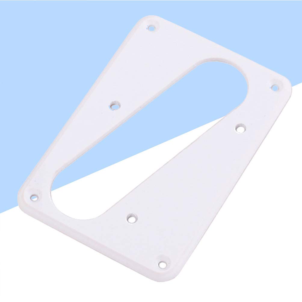 ARTIBETTER Flat Metal Humbucker Pickup Cover & Mounting Ring for Telecaster Electric Guitar - Replacement Bridge Plate Cover for Guitar & Bass (White) - Perfect for DIY Guitar Upgrades & Professional Repairs