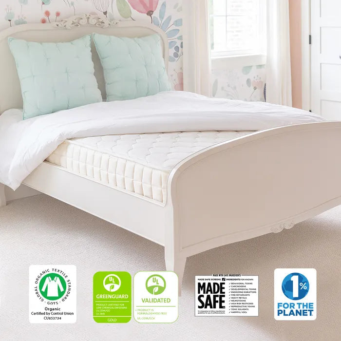 VERSE Organic Mattress - 100% Natural Latex & Cotton, Hypoallergenic & Eco-Friendly - Perfect for Allergy Sufferers & Sustainable Bedrooms