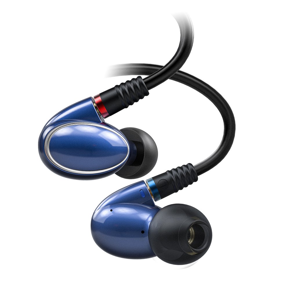 FiiO FH1 Dual Driver Hybrid In-Ear Headphones with Mic & Remote - High Resolution Audio, Android Compatible - Perfect for Music Lovers, Commuting & Gaming (Blue)