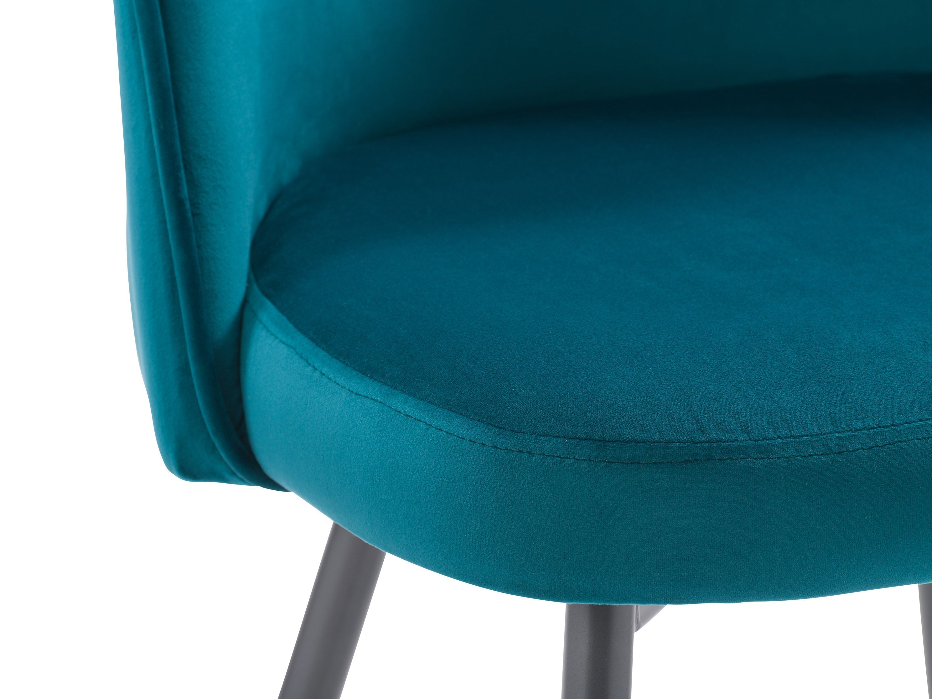 Luxury Teal Velvet Side Chair - Mid-Century Modern Accent Chair with Solid Wood Legs for Living Room, Bedroom, or Office - Comfortable & Stylish Seating for Home Decor