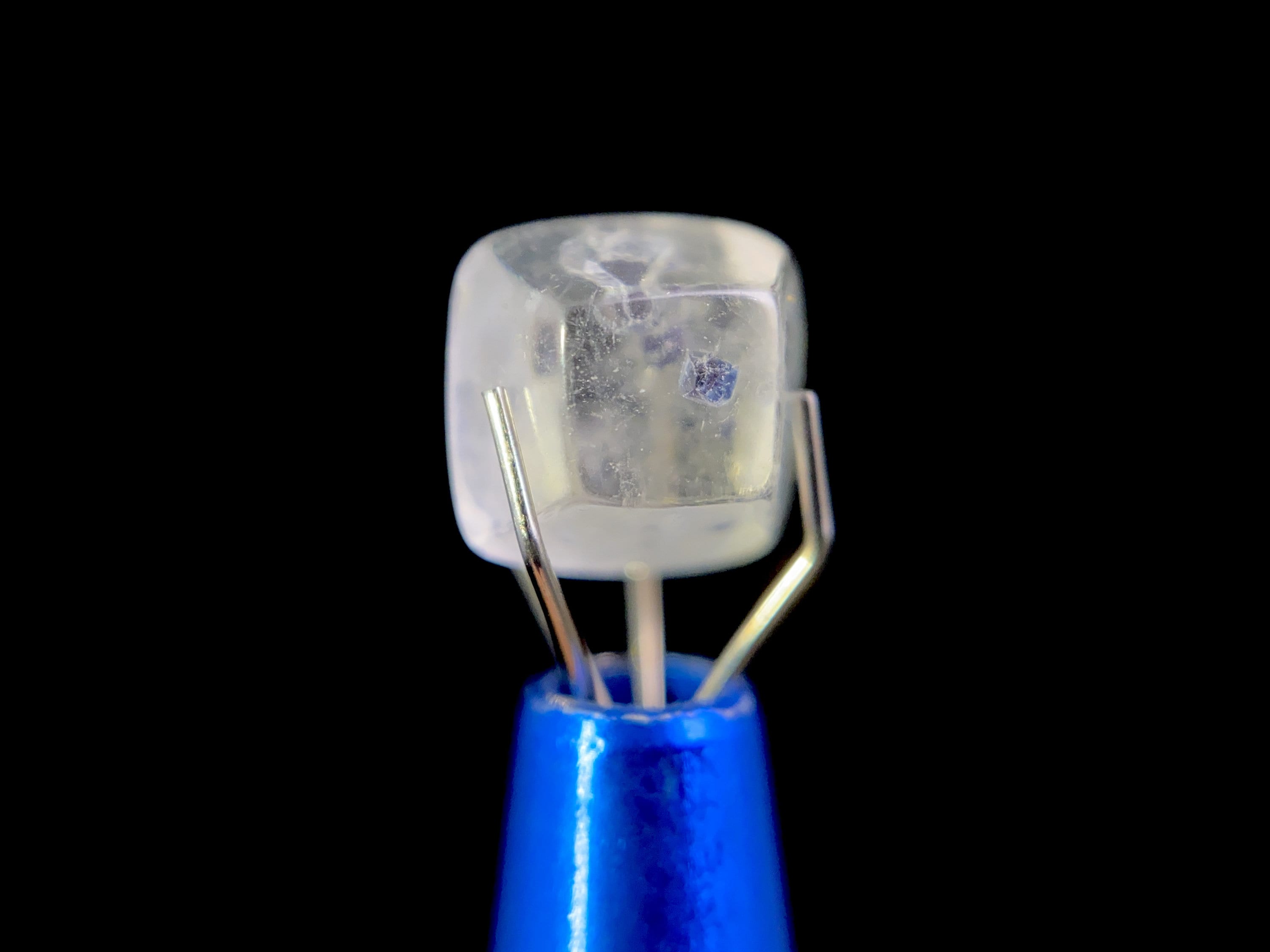 Natural Fluorite in Clear Quartz Cabochon - Rare Gemstone for Jewelry Making, Healing Crystals, and DIY Crafts | Perfect for Pendants, Rings & Spiritual Healing