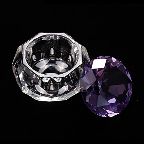 Premium Crystal Glass Dappen Dish with Lid for Nail Art - Professional Nail Salon Tools for Acrylic, Gel & Dip Powder Application - Perfect for Nail Technicians & DIY Manicures at Home