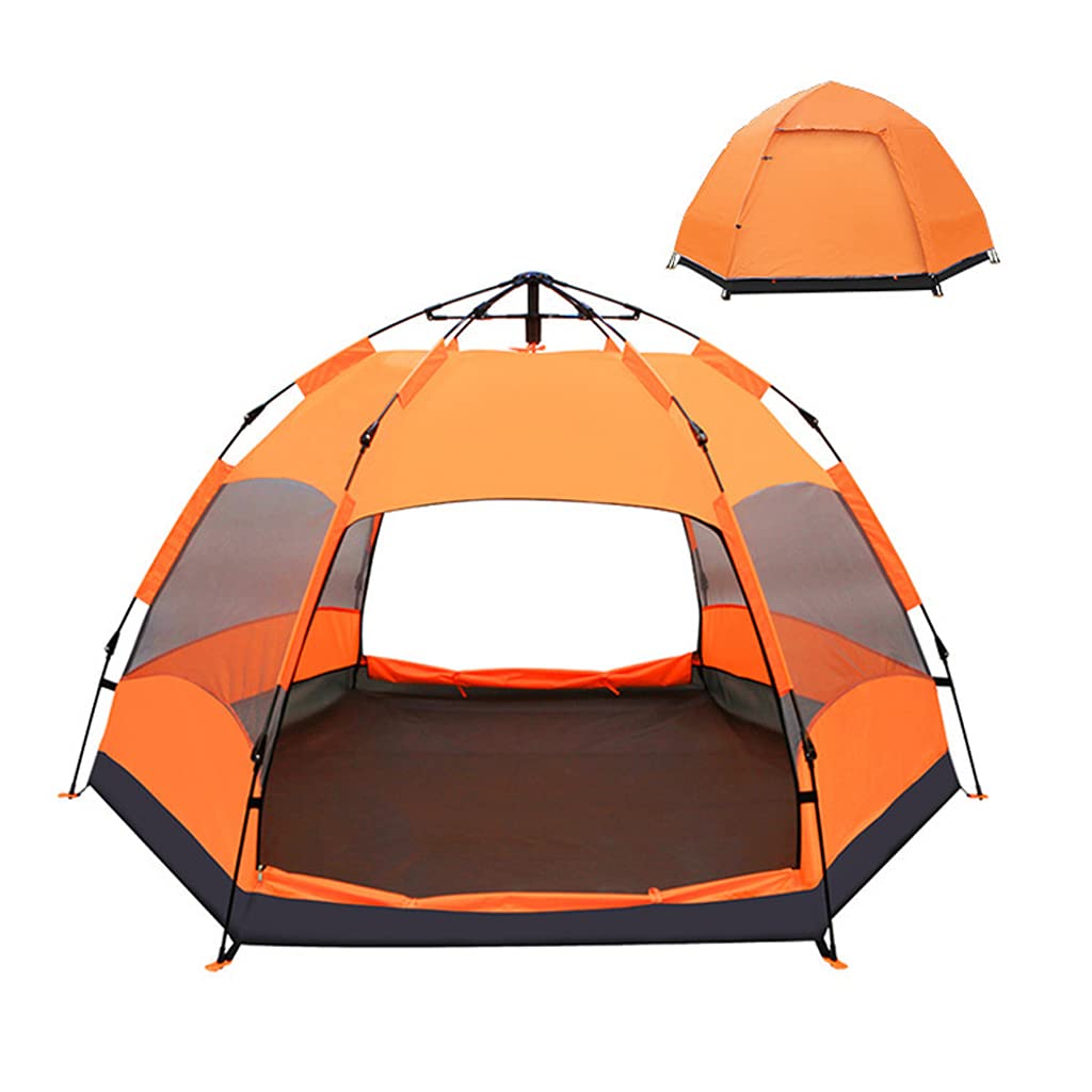 SHIJIANX 4-5 Person Hydraulic Dome Camping Tent - Lightweight Waterproof Tent with Rain Cover, Easy Setup (270x270x150cm) for Family Outdoor Adventures, Hiking, and Backpacking Trips