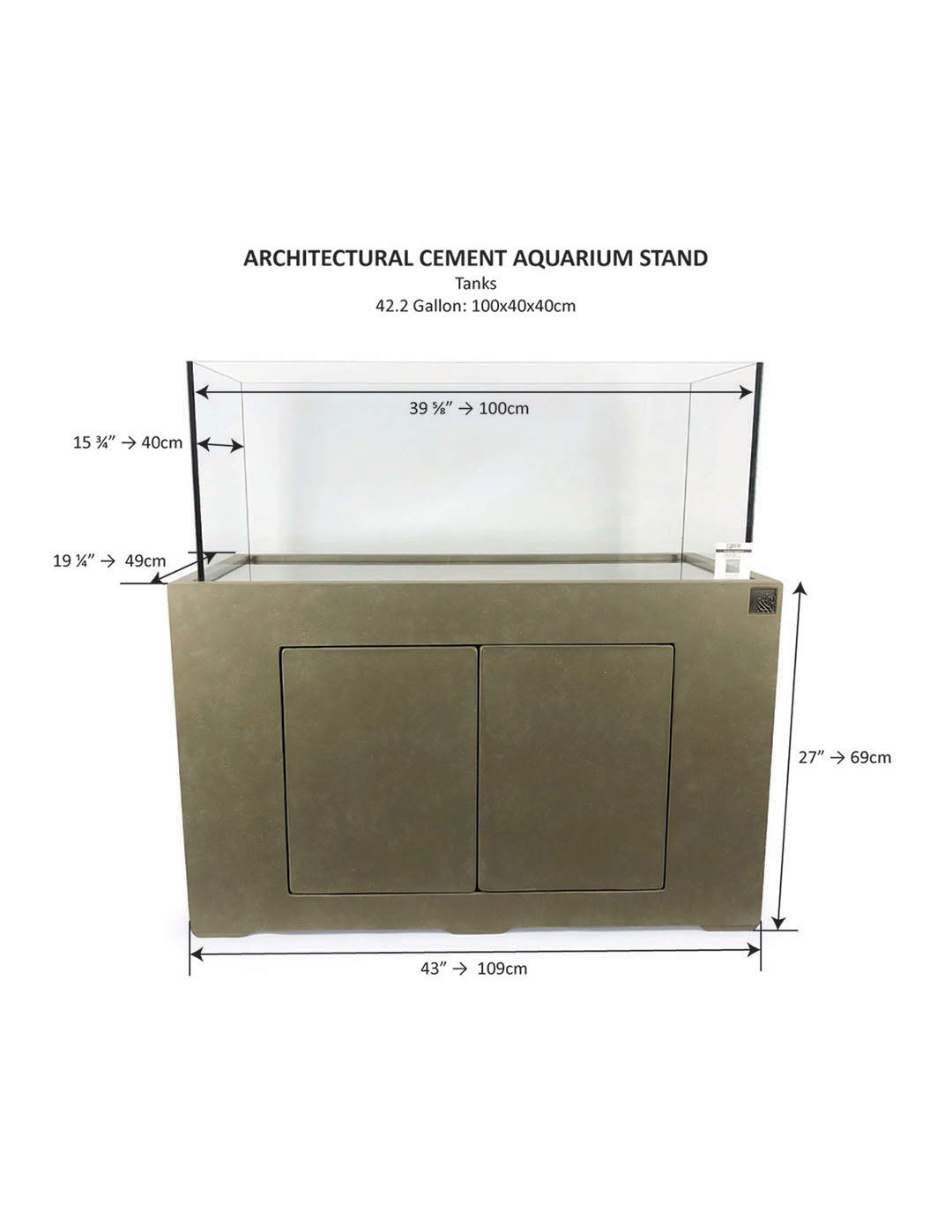 Durable Cement Aquarium Stands for Fish Tanks - Heavy Duty & Waterproof - Perfect for Home, Office, or Pet Store Displays