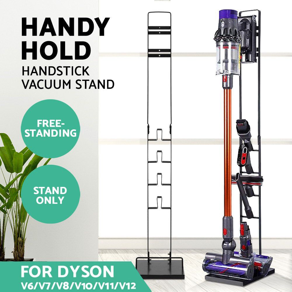Artiss Freestanding Vacuum Stand Rack Holder for Dyson V6 V7 V8 V10 V11 V12 - Black | Dyson Vacuum Organizer & Storage Solution for Home Cleaning Accessories | Perfect for Living Room, Bedroom & Garage Organization