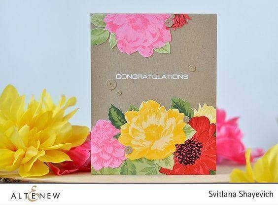 Beautiful Day Stamp Set - Floral Handmade Scrapbooking Stamps for DIY Cards, Invitations, Journals - Perfect for Wedding, Birthday, Baby Shower Crafts