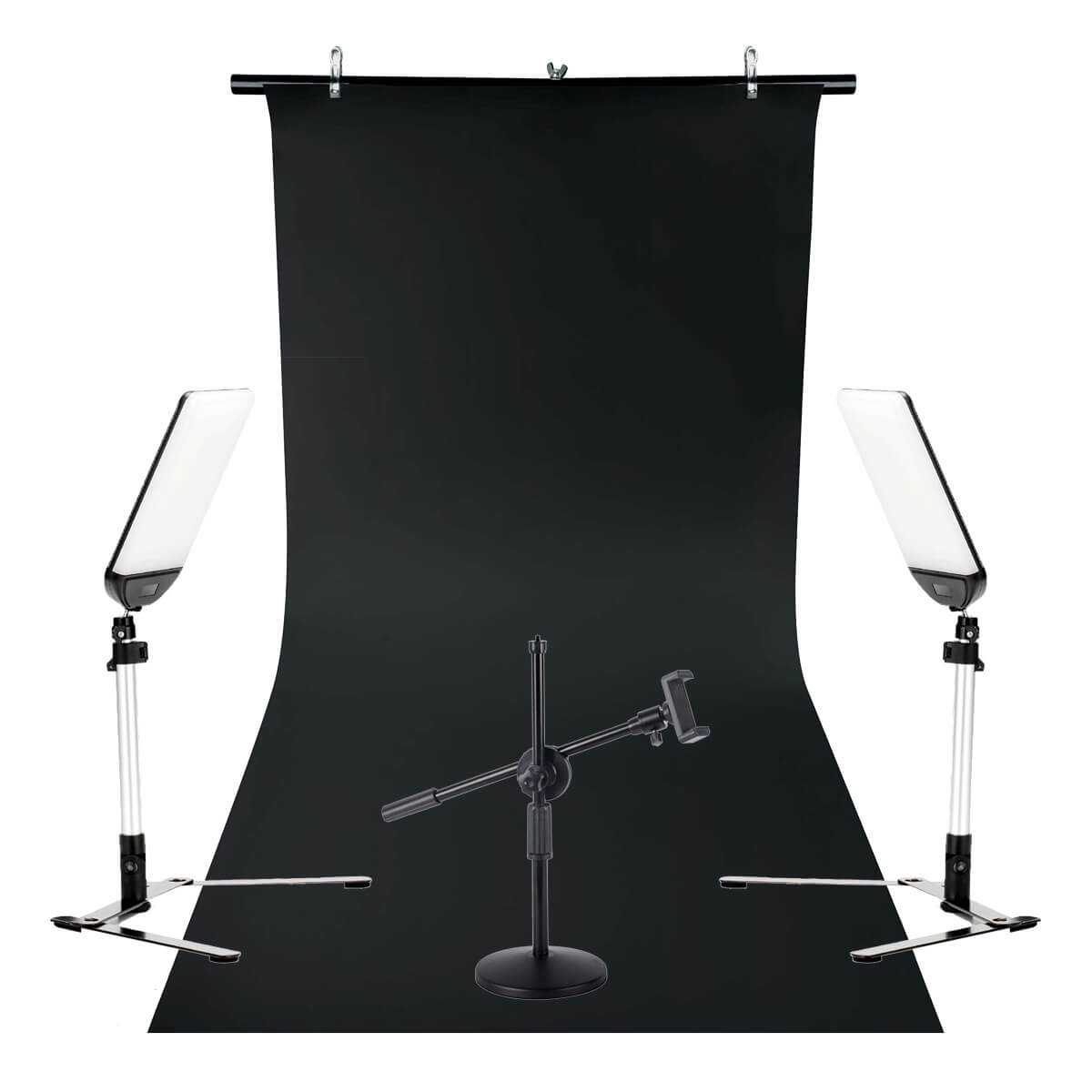Professional Overhead Smartphone Tabletop Photography Kit (Black) - Perfect for Etsy, Amazon & Social Media Product Photography, Unboxing Videos & Content Creation