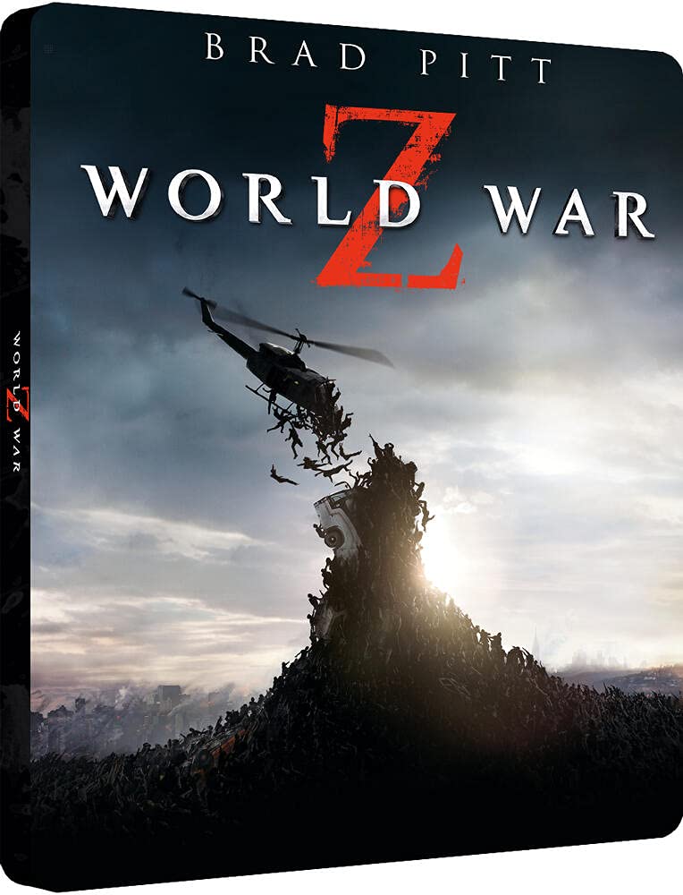 World War Z Limited Edition SteelBook Blu-ray 3D - Action-Packed Zombie Thriller for Movie Night & Collector's Display