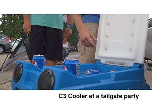 C3 RC Cooler - 30 Can Portable Electric Cooler with Rechargeable Battery for Camping, Beach, Tailgating & Outdoor Adventures