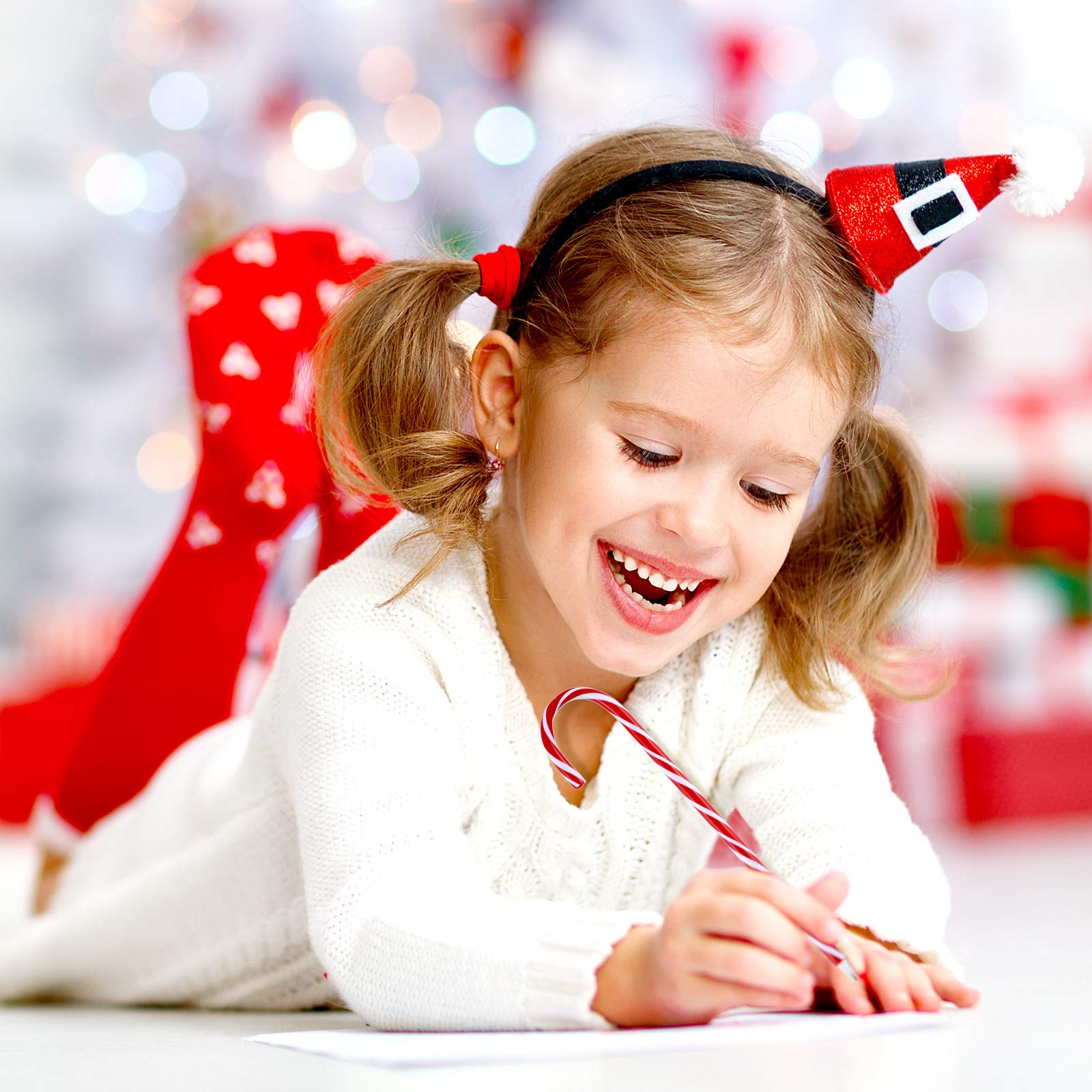 16-Piece Christmas Ballpoint Pens Set - Festive Candy Cane & Snowman Umbrella Design Pens for Holiday Writing, Office, School & Party Supplies (Great for Gift Exchanges, Christmas Cards & Holiday Decorations)