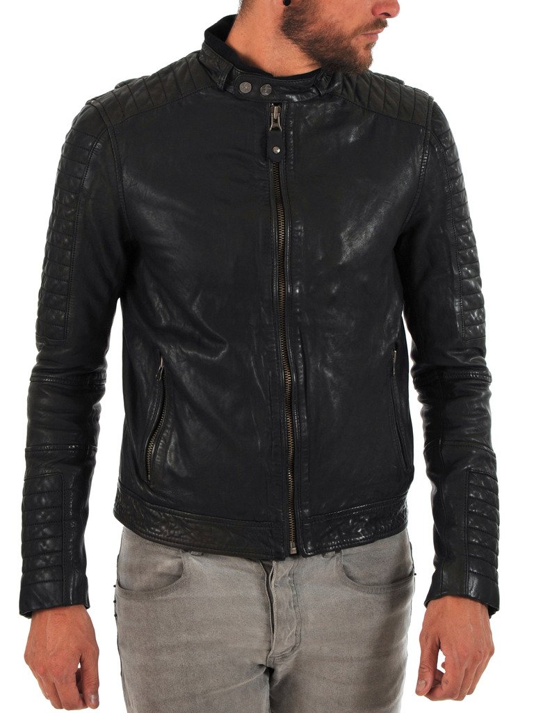 Premium Men's Cow Leather Jacket KC025 – Stylish & Durable Biker Jacket for Motorcycle Riding, Casual Outfits & Winter Fashion