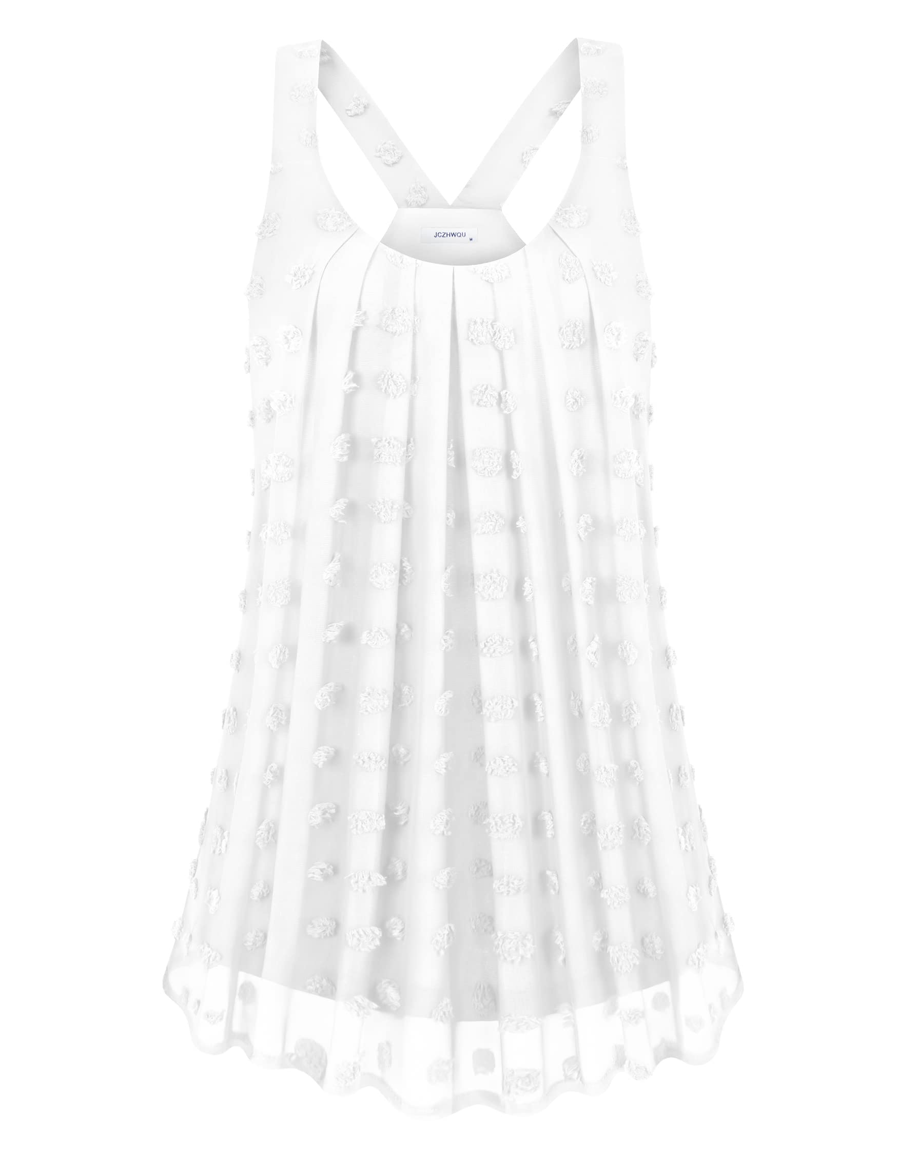 JCZHWQU Women's Cute V-Neck Sleeveless Tank Tops - Summer Casual Wear, Workout, Yoga & Beach Outfits