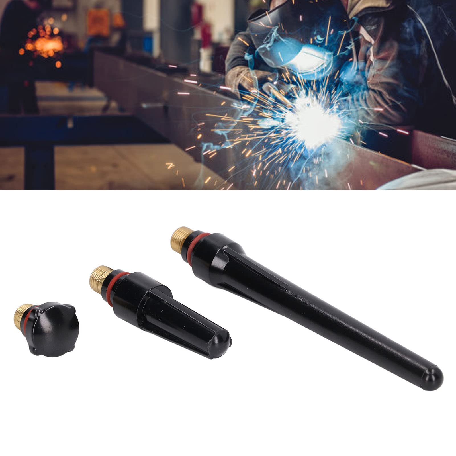 ABS Brass TIG Gas Lens Chuck Body - Compatible with WP-17, WP-18, WP-26 Torches - Durable Back Cups for Welding & Metal Fabrication - Perfect for MIG, TIG, and Arc Welding Projects