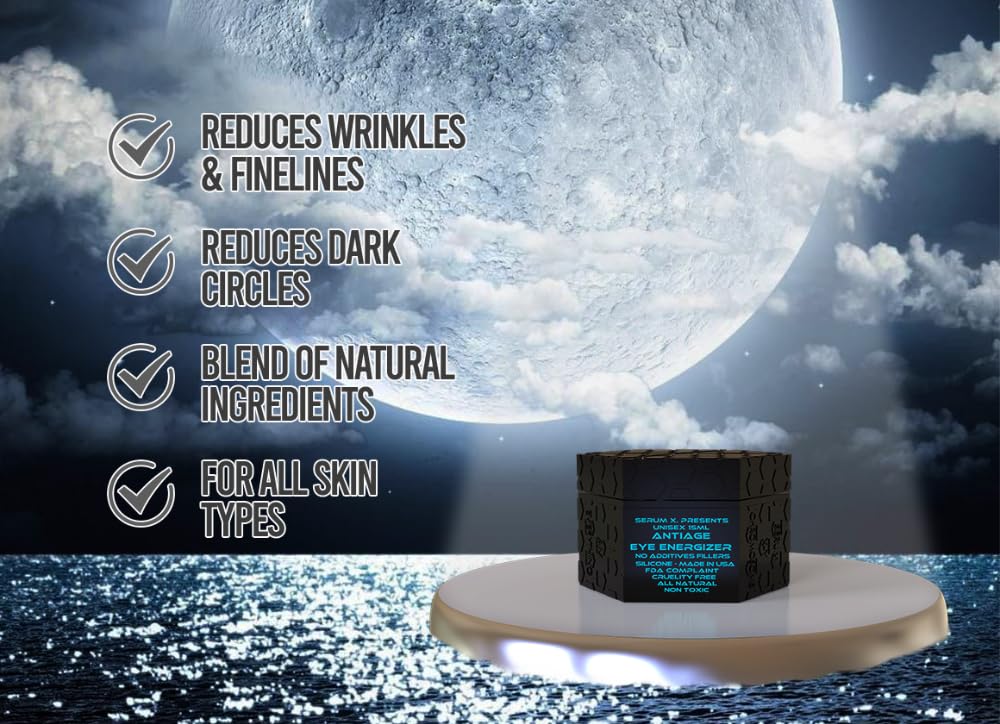 Serum X - Y Chromosome® Anti-Aging Eye Cream for Dark Circles & Wrinkles - Natural Under Eye Treatment for Puffiness & Fine Lines - Vegan, Silicon-Free, Made in USA - Perfect for Nighttime Skincare Routine & Morning Revitalization