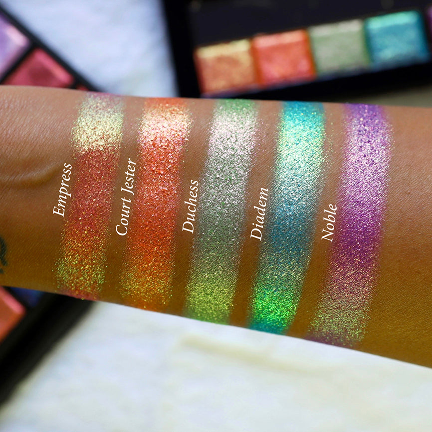 Court Jester Glitter Vibrant Multichrome Eyeshadow - Long-Lasting Pigmented Makeup for Party, Cosplay & Festival Looks
