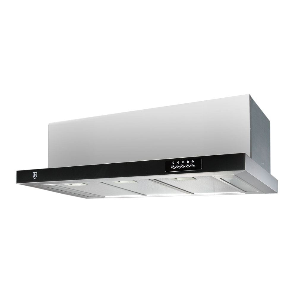 EF 90cm Built-in Stainless Steel Slimline Range Hood - POWER SLIM 90 X/VL - Modern Kitchen Ventilation for Smoke & Odor Removal