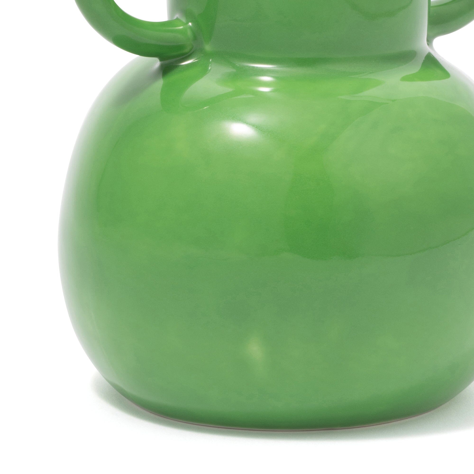 Large Green Ceramic Pop Flower Vase - Modern Home Decor for Living Room, Bedroom, or Office Centerpiece