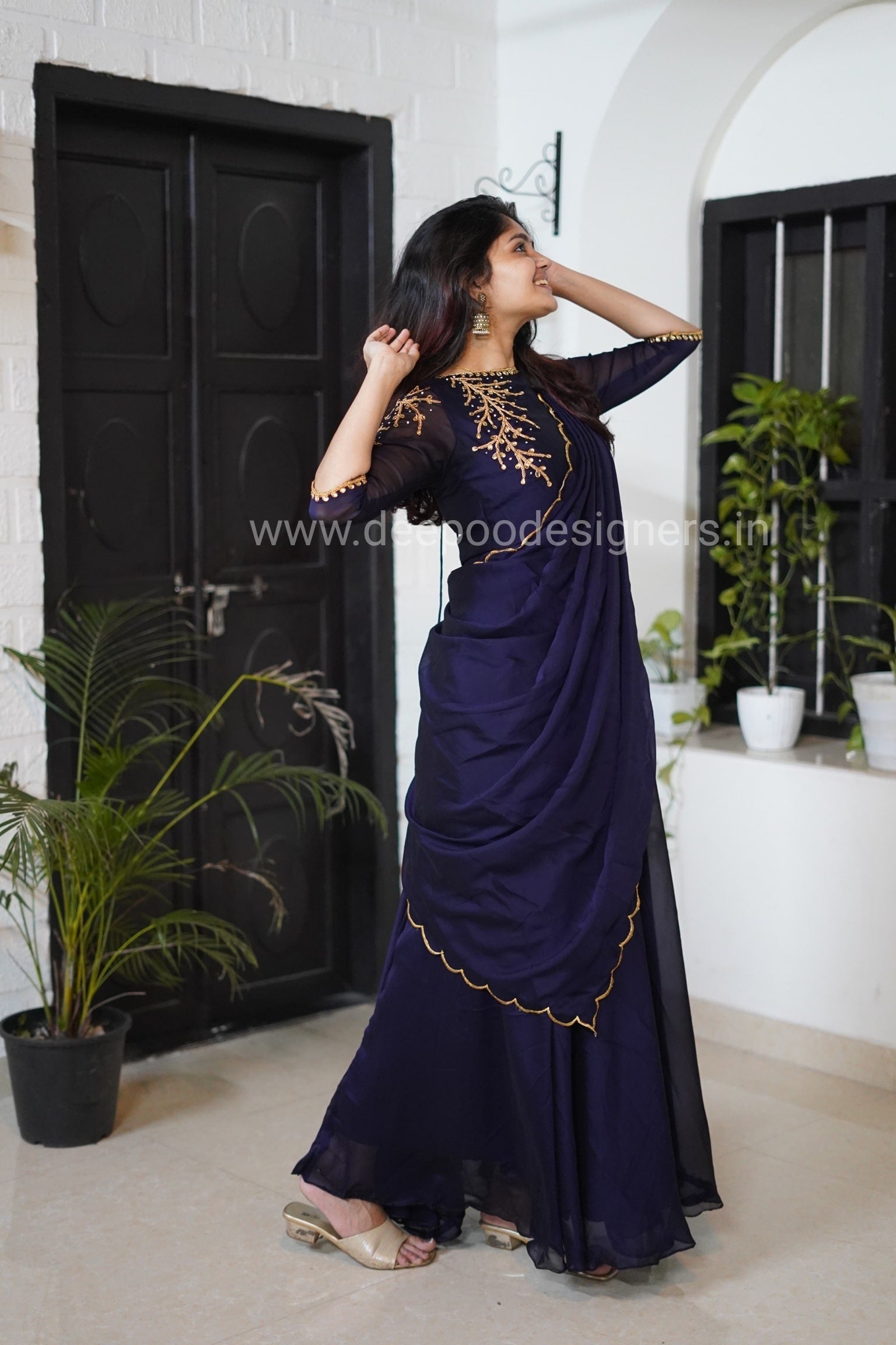 DD378 Sri Designer Wear Anarkali - Elegant Indian Party Dress for Women | Perfect for Weddings, Festivals & Special Occasions
