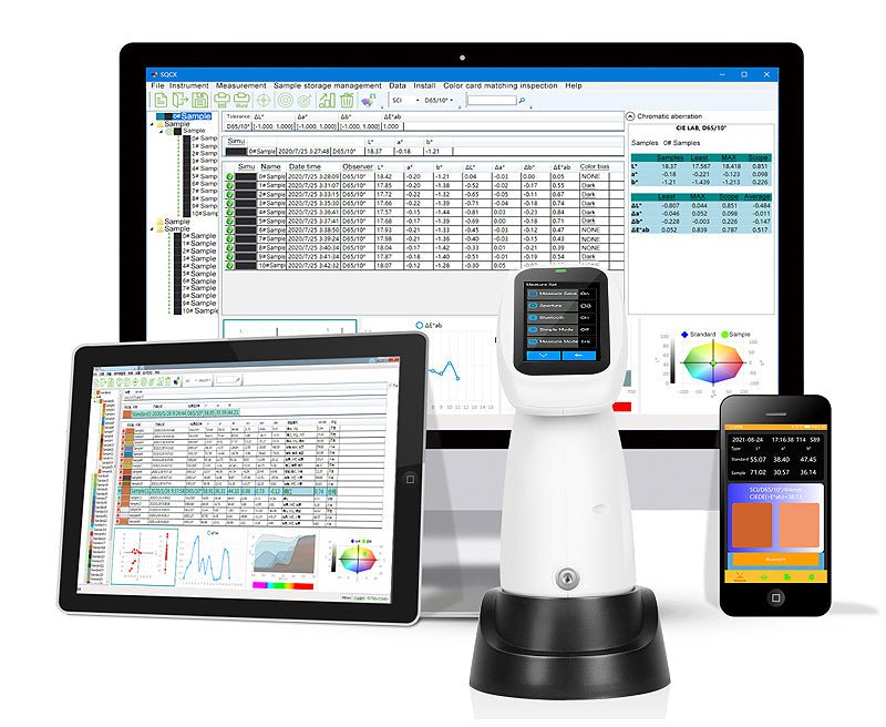 3nh Spectrophotometer - Professional Colorimeter & Spectrocolorimeter for Accurate Color Measurement | Ideal for Printing, Textile, and Quality Control Labs