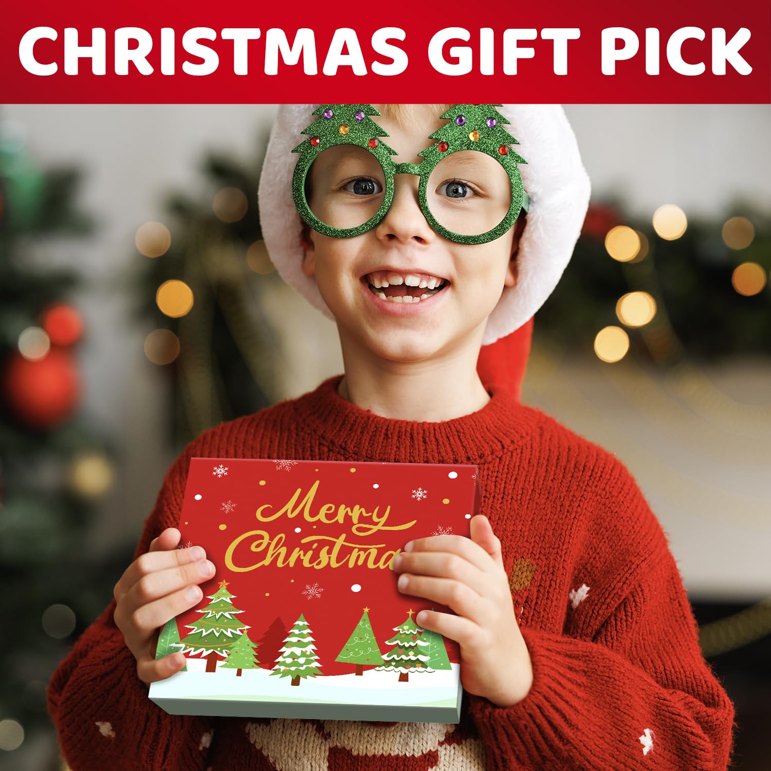 HappyPop Candy Cane Socks for Adults & Kids - Christmas Stocking Stuffers for Holiday Gifts
