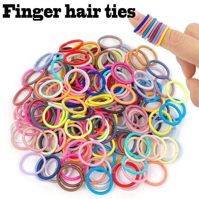 Shidara No-Crease Elastic Hair Ties for Baby & Toddler Girls - 100pcs Small Ponytail Holders, Soft Hair Elastics for Kids | Multi-Color Pack | Perfect for School, Play & Special Occasions