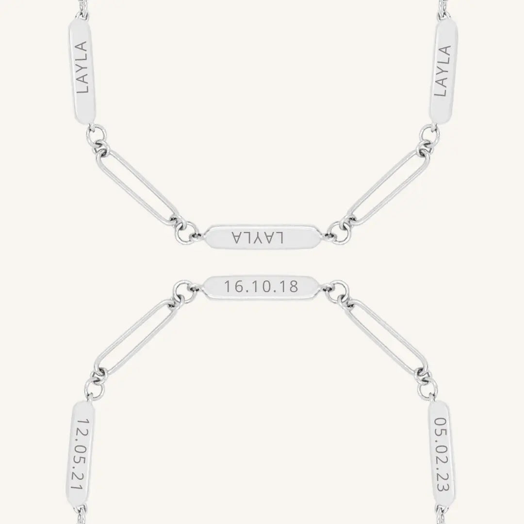 Stylish Etch Chain Bracelet with 3 Panels - Trendy Layered Jewelry for Women - Perfect for Casual Wear, Parties & Gifting