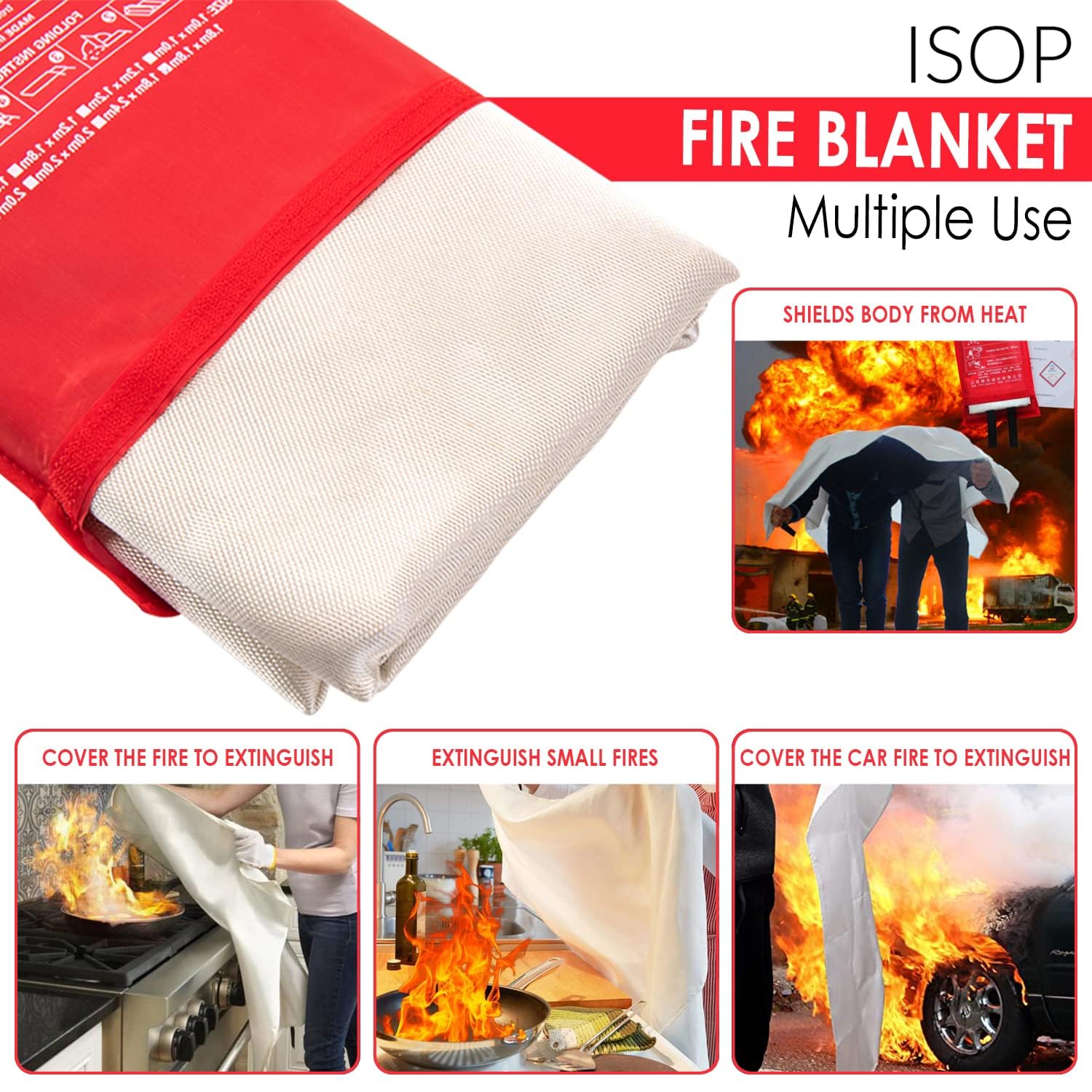 Everest's 25ft Emergency Escape Rope Ladder with Fireproof Blanket (47x70in) - 3-Story Safety Equipment for Home Fire Rescue & Survival Kit for Family - Perfect for Bedrooms, Windows, Apartments & Emergency Preparedness