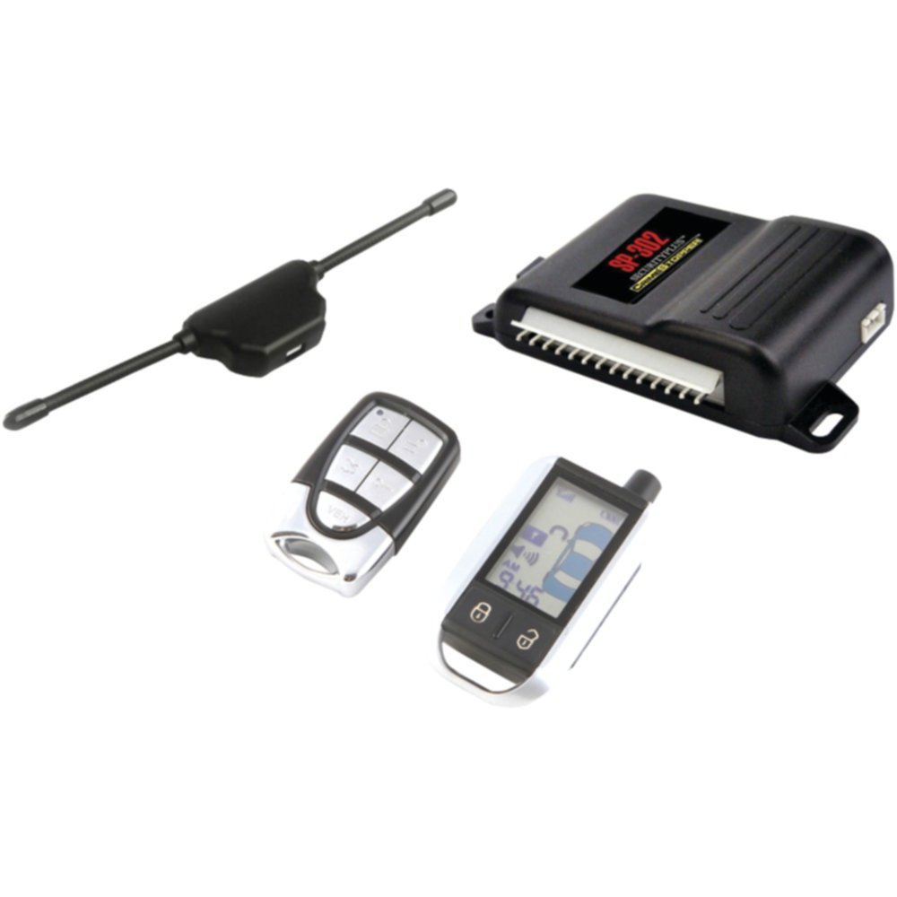 Crimestopper SP-302 Advanced 2-Way LCD Keyless Entry Car Alarm System with Rechargeable Battery - Vehicle Security & Anti-Theft Protection for Cars, Trucks & SUVs | Perfect for Parking Lots, Nighttime Safety & Remote Access
