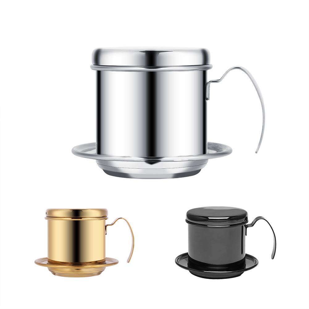 Premium Lightweight Stainless Steel Vietnamese Coffee Drip Filter - Eco-Friendly Coffee Maker for Home & Office Use (Silver) | Perfect for Traditional Phin Coffee Brewing, Camping & Gifts