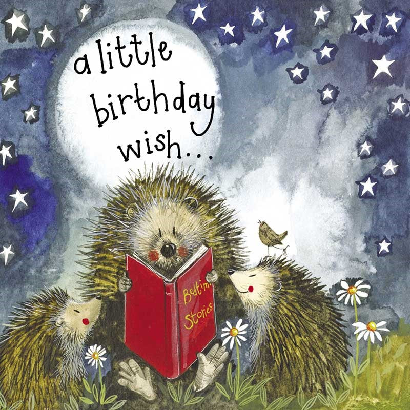 Alex Clark Storytime Hedgehogs Birthday Greeting Card - Cute Animal Themed Birthday Card for Kids, Friends & Family - Perfect for Birthdays, Anniversaries & Special Occasions