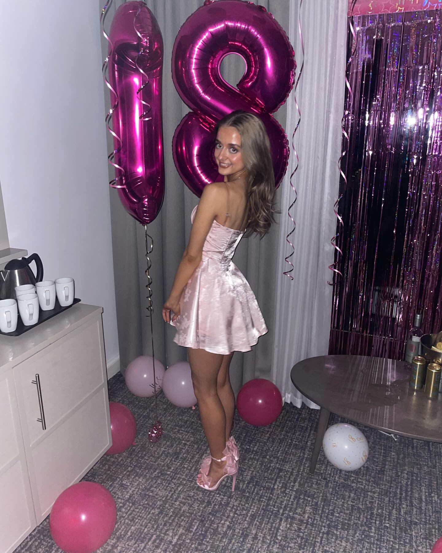 A-Line Short Prom Dress with Floral Print - Homecoming Party Dress J5925 | Perfect for Prom Night, Homecoming, and Cocktail Parties