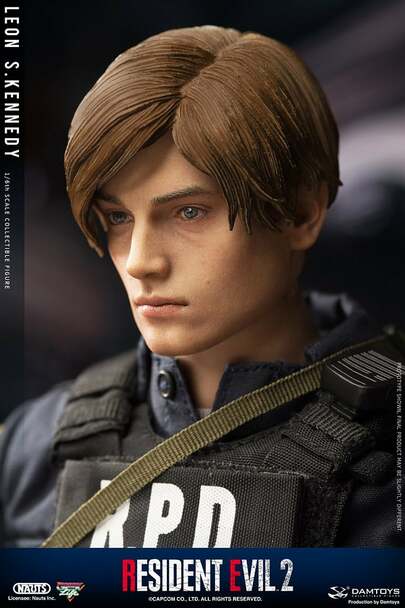 Damtoys 1/6 Scale Resident Evil 2 RE2 Leon S. Kennedy Action Figure DMS030 - Collectible Model for Horror Game Fans & Display
